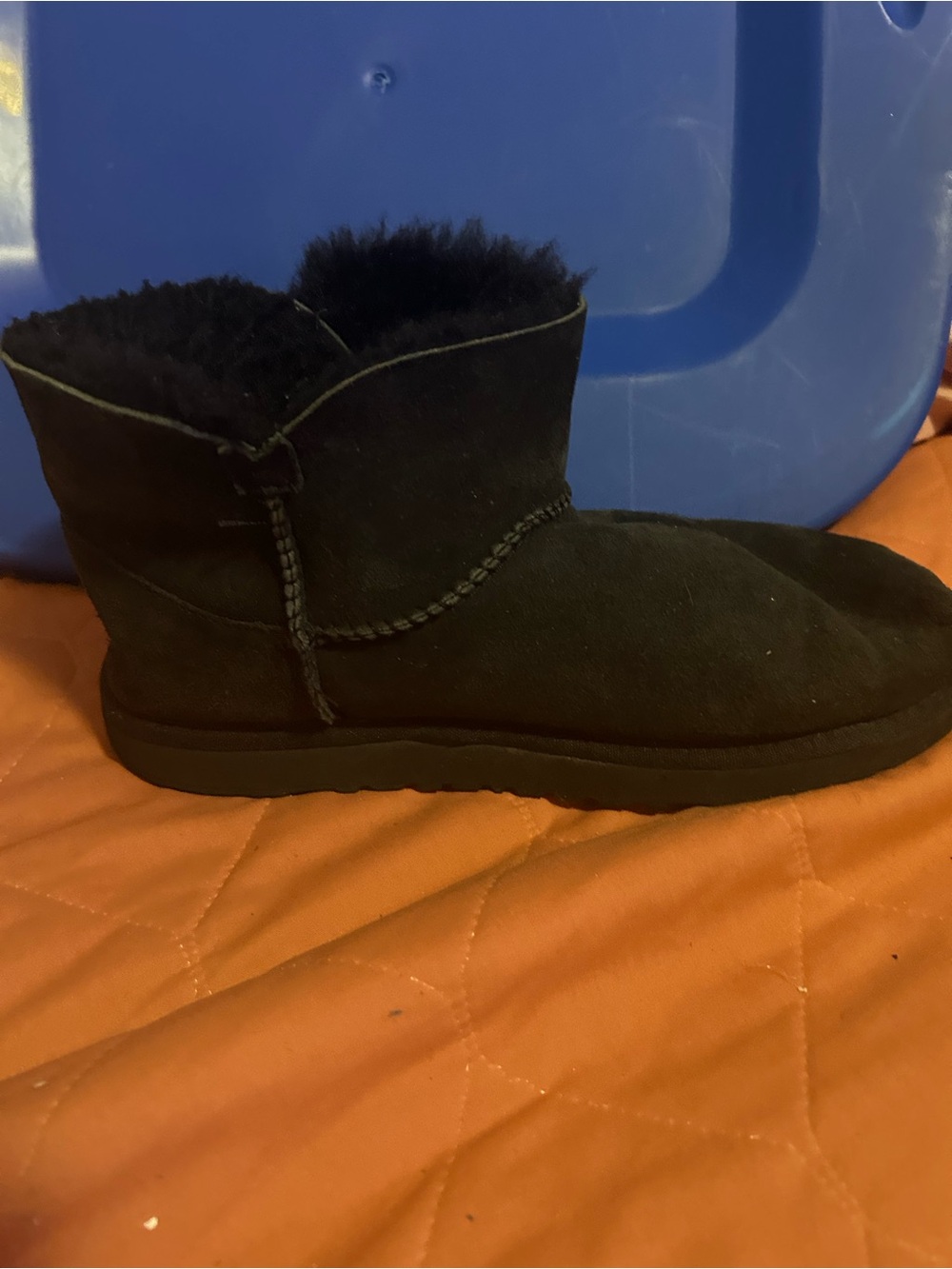UGG Black Short Shearling Boot